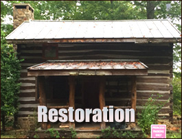 Historic Log Cabin Restoration  Moravian Falls, North Carolina